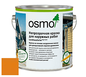 OSMO Landhausfarbe / Непрозрачная краска для наружных работ цвет 2203 Желтая ель