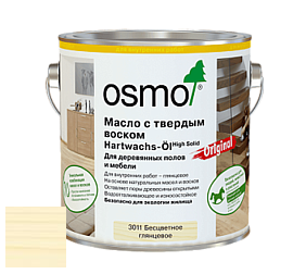 OSMO Hartwachs-Öl Original / Масло с твердым воском для деревянных полов и мебели цвет 3065 Бесцветное полуматовое