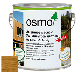 OSMO UV-Schutz-Öl Farbig / Защитное масло лазурь с УФ-фильтром цветное цвет 432 Дуб светлый