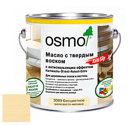 OSMO Hartwachs-Öl Anti-Rutsch / Масло с твердым воском с антискользящим эффектом цвет 3089 Бесцветный шелковисто-матовый R11 Anti-Rutsch Extra