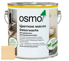 OSMO Dekorwachs Transparente Töne / Цветные прозрачные масла для древесины цвет 3136 Береза