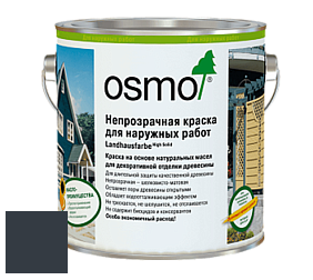 OSMO Landhausfarbe / Непрозрачная краска для наружных работ цвет 2716 Серый антрацит