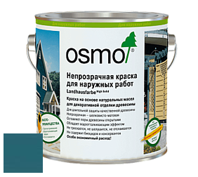 OSMO Landhausfarbe / Непрозрачная краска для наружных работ цвет 2501 Морская волна