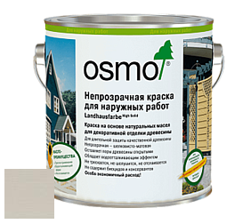 OSMO Landhausfarbe / Непрозрачная краска для наружных работ цвет 2708 Светло-серый
