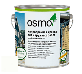 OSMO Landhausfarbe / Непрозрачная краска для наружных работ цвет 2101 Белый
