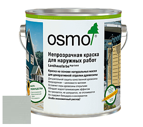 OSMO Landhausfarbe / Непрозрачная краска для наружных работ цвет 2735 Дымчато-серый
