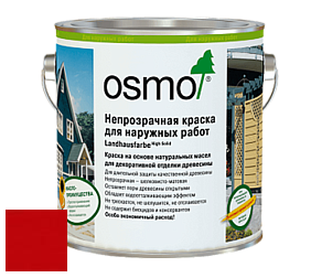 OSMO Landhausfarbe / Непрозрачная краска для наружных работ цвет 2311 Красно-коричневый