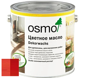 OSMO Dekorwachs Intensive Töne / Цветные масла серии "Интенсив" цвет 3104 Красный