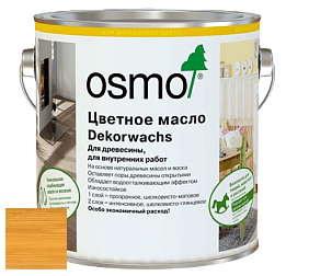 OSMO Dekorwachs Transparente Töne / Цветные прозрачные масла для древесины цвет 3103 Дуб светлый
